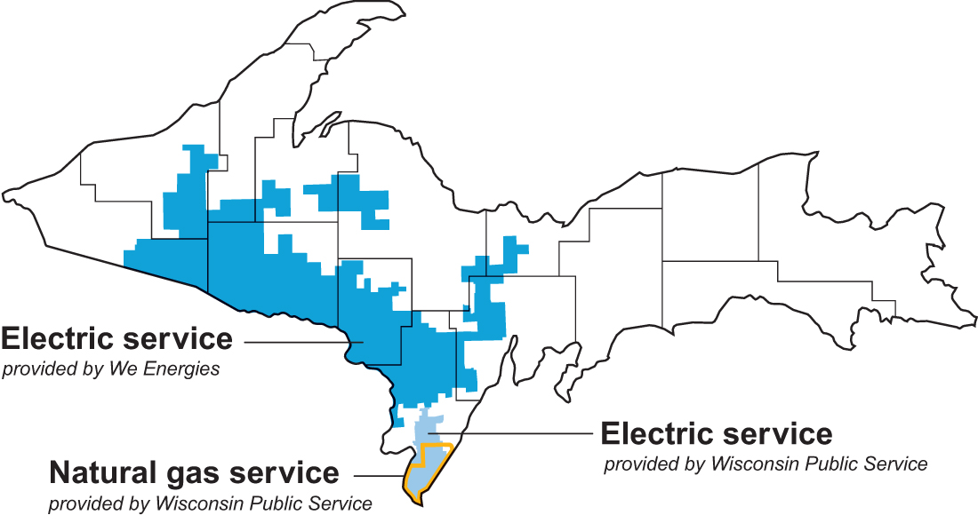 umerc service area depicting electric service areas provided by We Energies and Wisconsin Public Service and natural gas service area provided by Wisconsin Public Service></p><br>



		</div><!--End Primary Content-->

		<aside role=